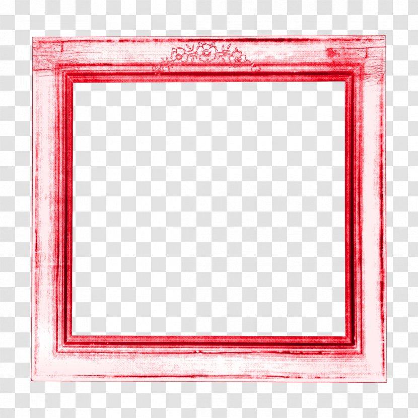 Picture Frames Pattern Line Font Image - Red - Bloom Transparent PNG