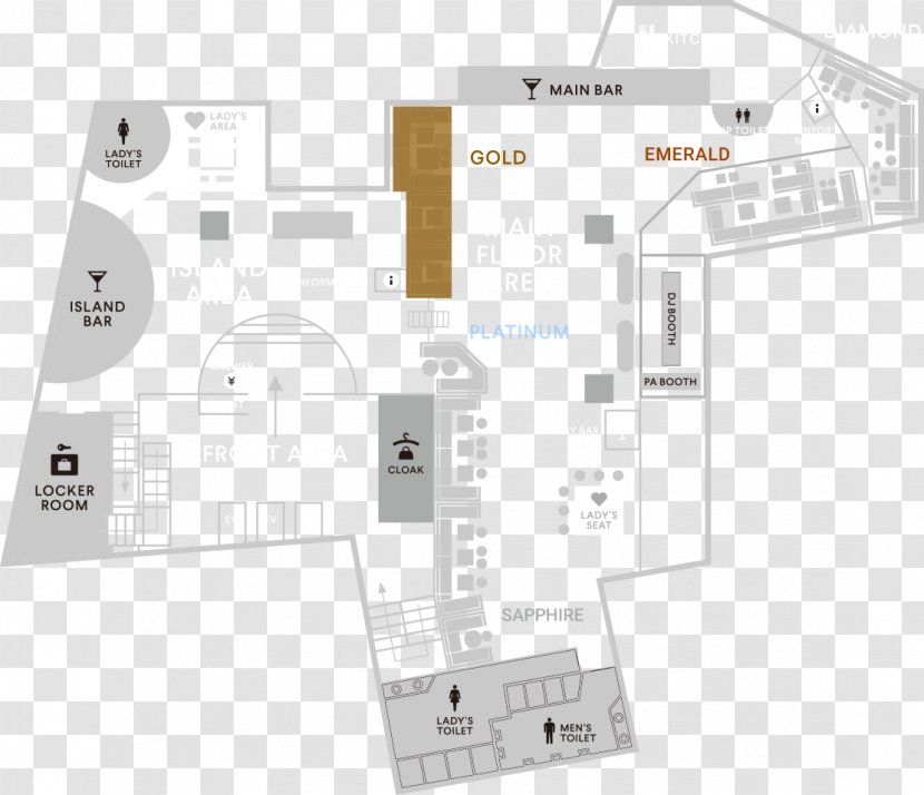 TK SHIBUYA Floor Plan Nightclub World Diamond - Schematic - Shibuya Transparent PNG