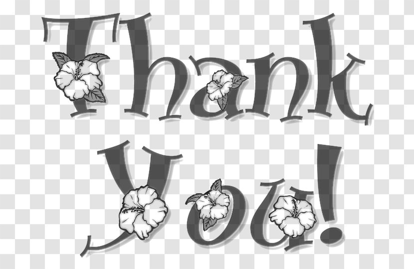 Black And White Download Clip Art - Monochrome - Thank You Transparent PNG