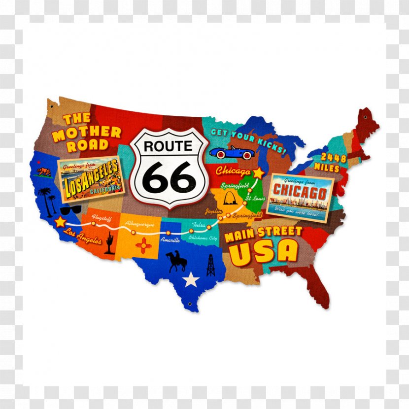 U.S. Route 66 In New Mexico Road Map - World Transparent PNG