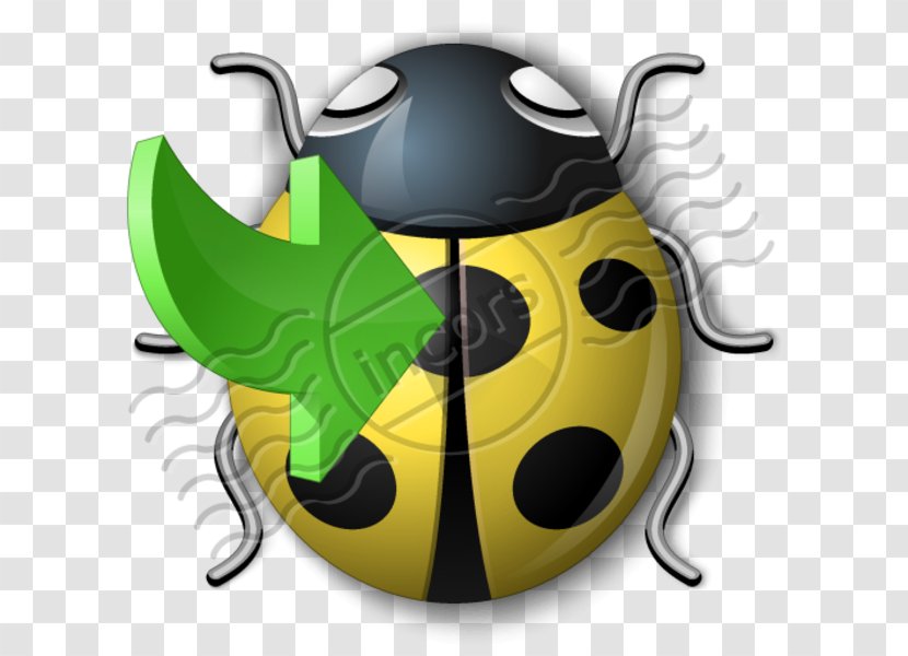Clip Art Software Bug BugMeNot Computer - Click Yellow Transparent PNG