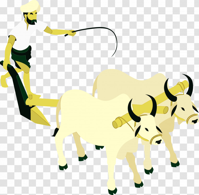 Horse Goat Cat-like Dairy Cattle Cartoon Transparent PNG
