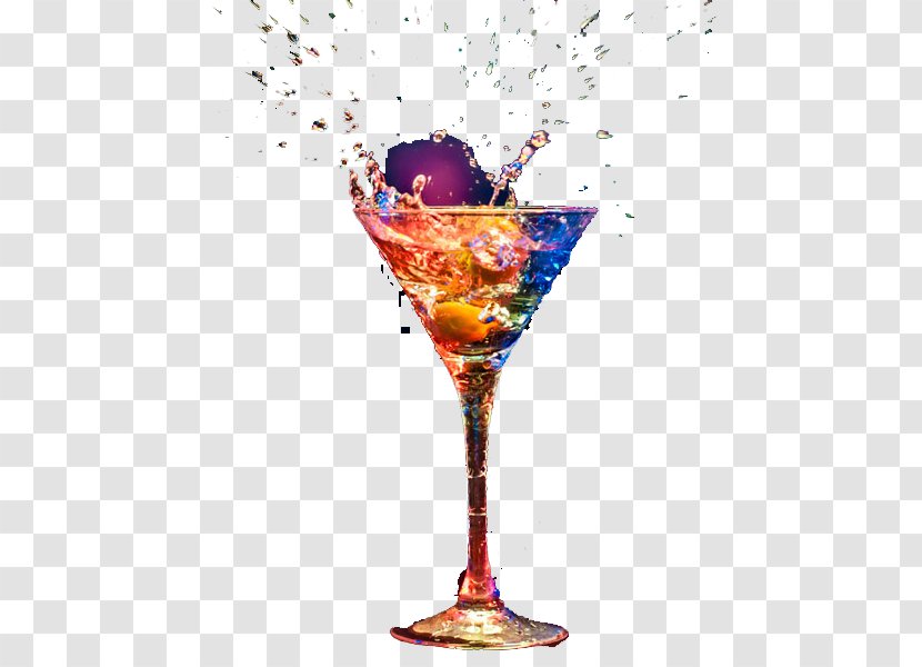 Cocktail Garnish Wine Glass Champagne - Wineglass Transparent PNG