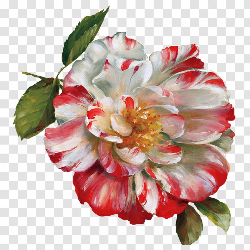 Flower Painting Decoupage Floral Design Art - Japanese Camellia Transparent PNG