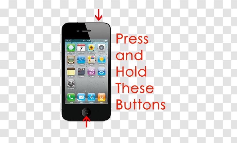 IPhone 4S 5 6 Apple - Electronic Device - Restart Button Transparent PNG