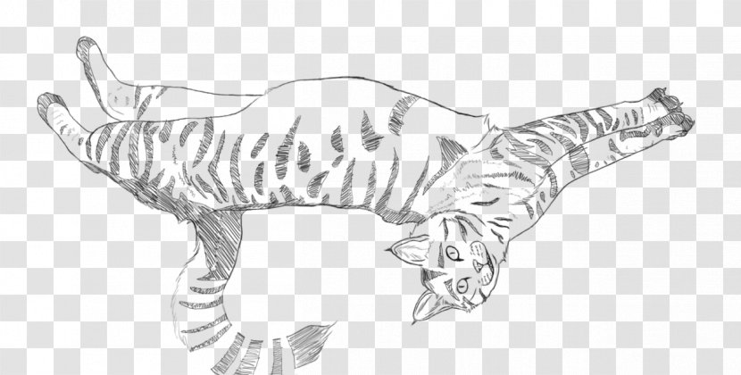 Tiger Cat Canidae Paw Sketch - Fictional Character Transparent PNG