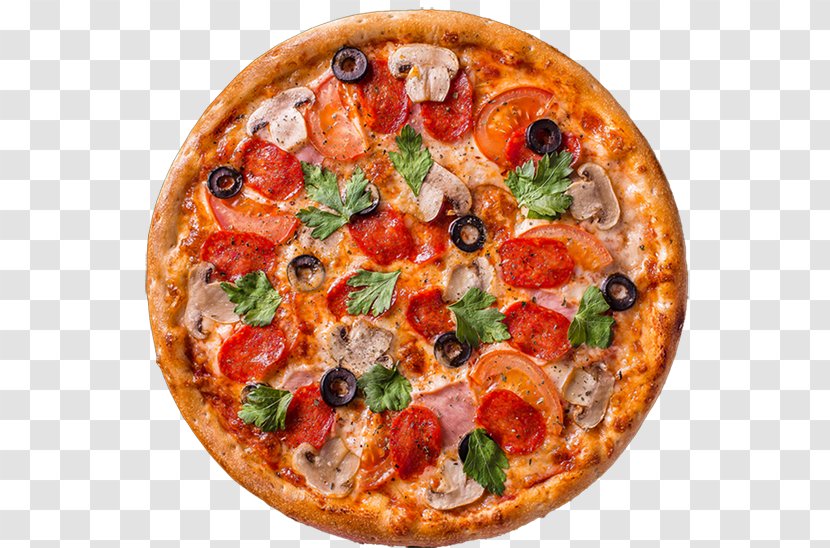 Pizza Delivery Bacon Italian Cuisine Restaurant - Mozzarella Transparent PNG