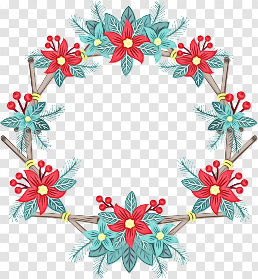 Watercolor Wreath Flower - Interior Design - Wildflower Transparent PNG