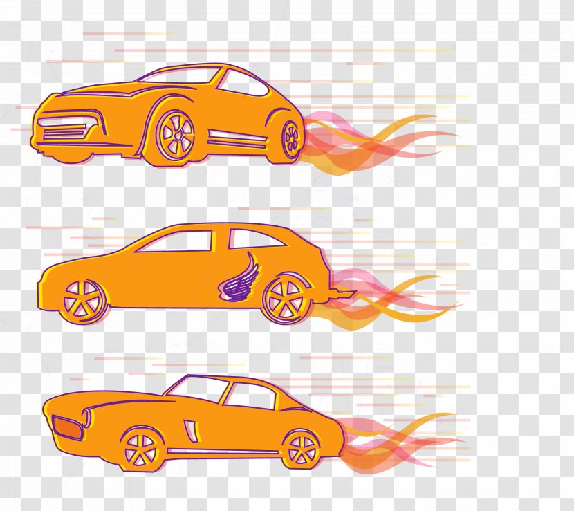 Cartoon Clip Art - Yellow - Car Transparent PNG