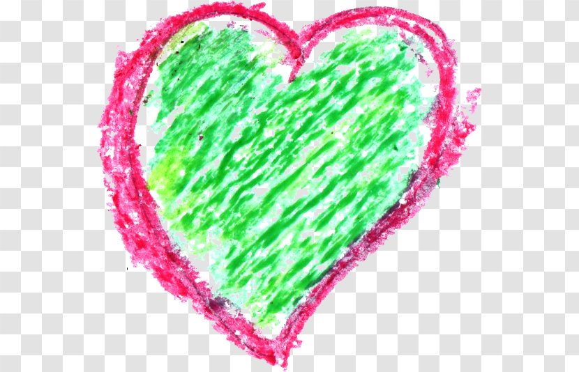 Crayon Drawing Clip Art - Heart - Watercolor Transparent PNG