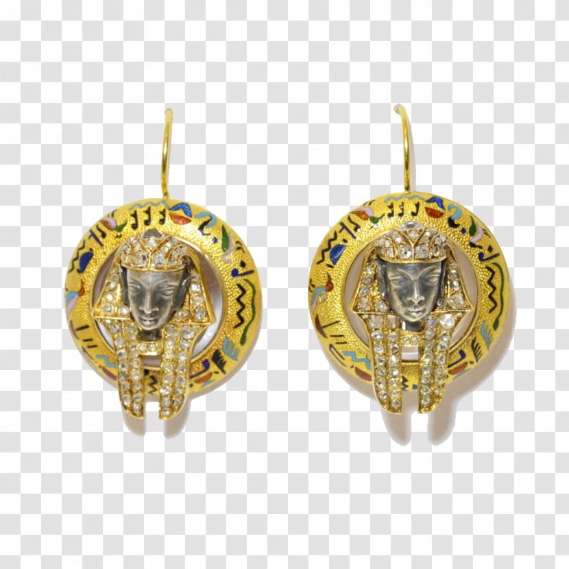 Earring Jewellery Colored Gold Egyptian Revival Architecture - Diamond - Egypt Transparent PNG