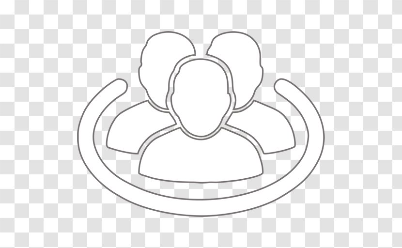 Drawing White Line Art Flower Headgear - Heart Transparent PNG