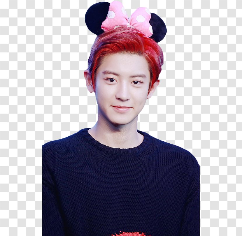 Chanyeol EXO K-pop Yahoo! Auctions Price - Red Hair Transparent PNG