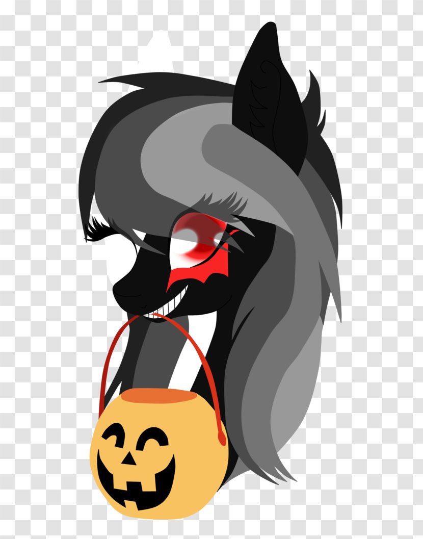 Carnivora Horse Headgear Clip Art - Black M - Happy Halloween Transparent PNG