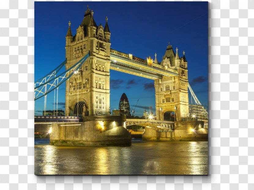 Tower Bridge Of London Big Ben River Thames - Cityscape Transparent PNG