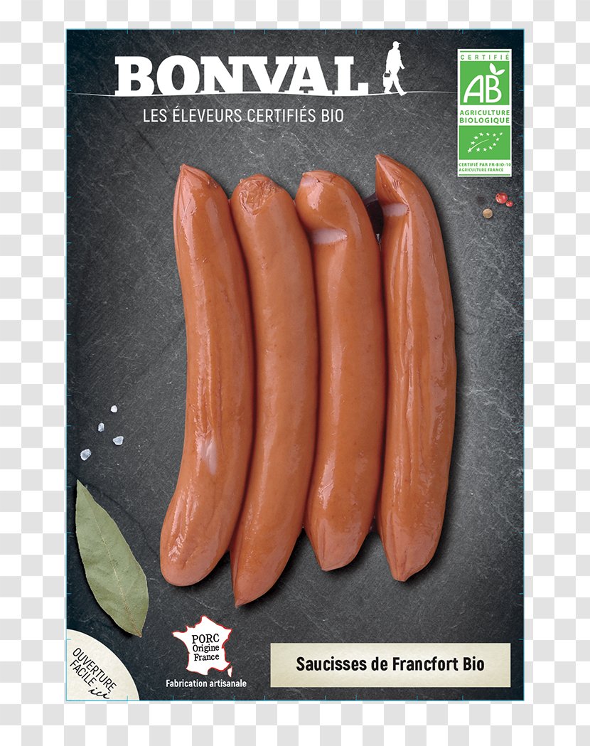 Frankfurter Würstchen Bratwurst Thuringian Sausage Bockwurst - Cervelat Transparent PNG