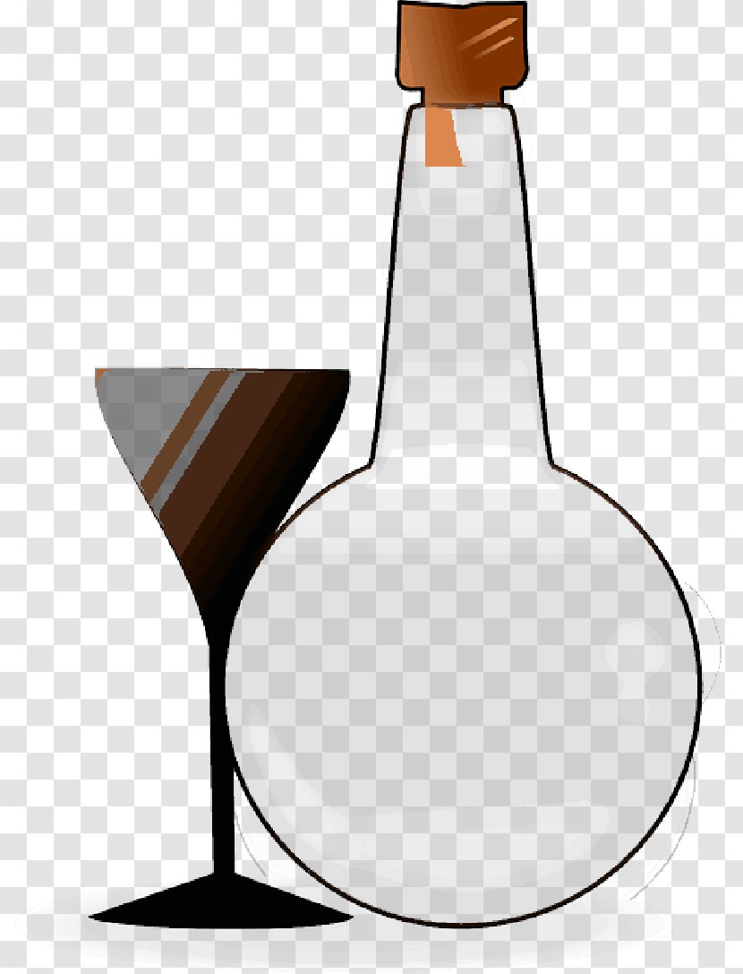 Glass Bottle Liqueur Product Design Clip Art - Alcohol - Flask Transparent PNG