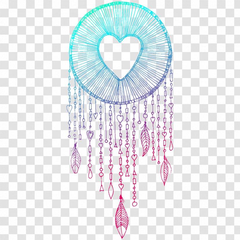 Dreamcatcher Heart Symbol Drawing - Watercolor Transparent PNG