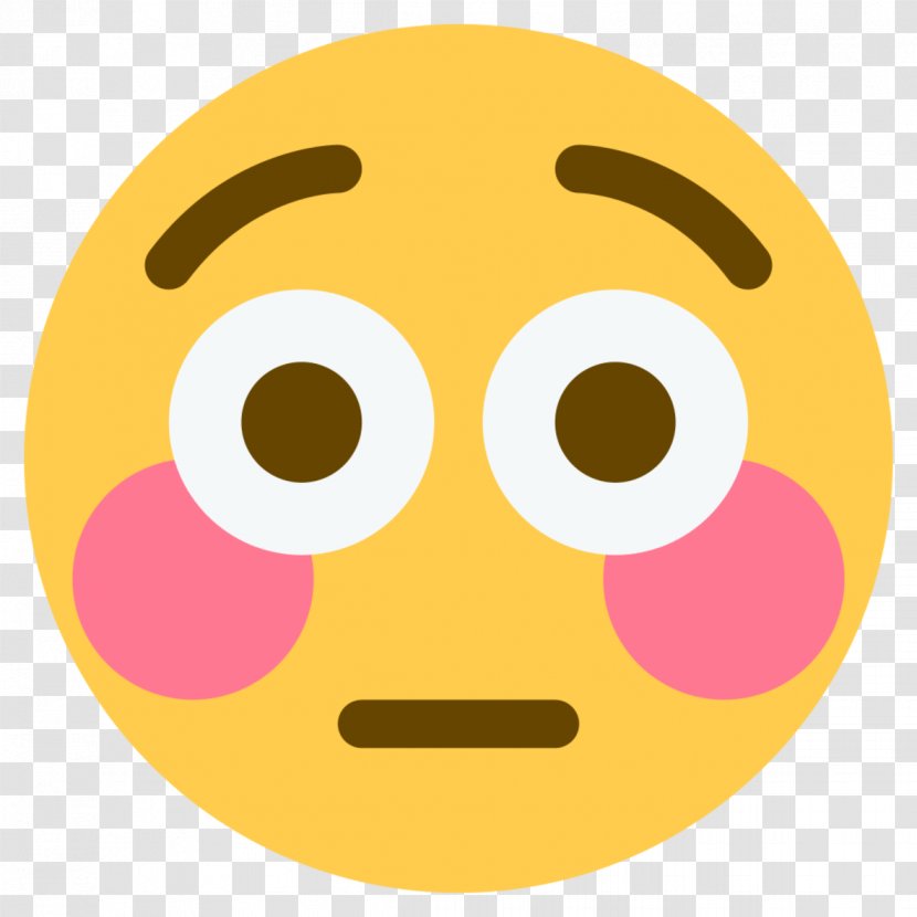 Emoji Blushing Flushing Face Sticker Transparent PNG