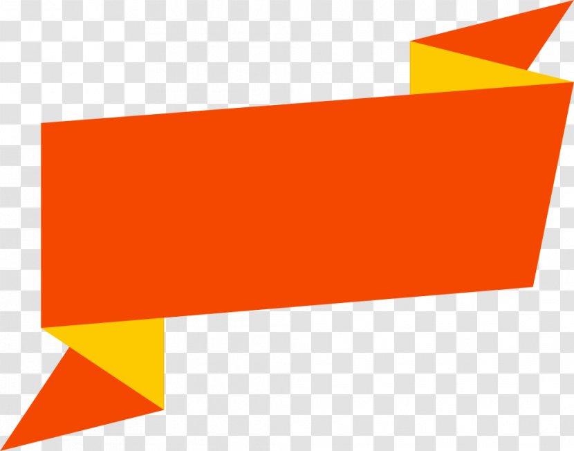 Orange Blank Banner Hd - Label - Red Transparent PNG