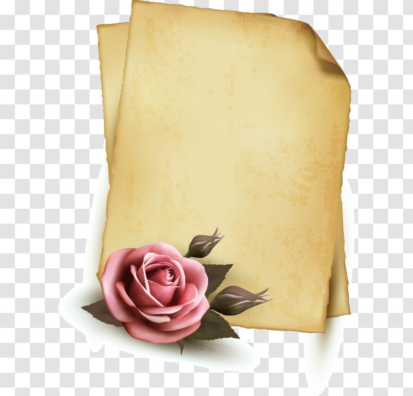 Paper Parchment - Flower - Simple Pink Pattern Transparent PNG