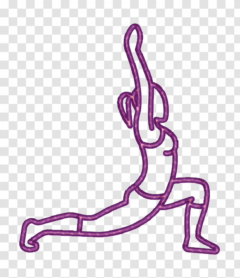 Yoga And Pilates Icon Sports Icon Woman Stretching And Flexing Legs  With Arms Up Icon Transparent PNG