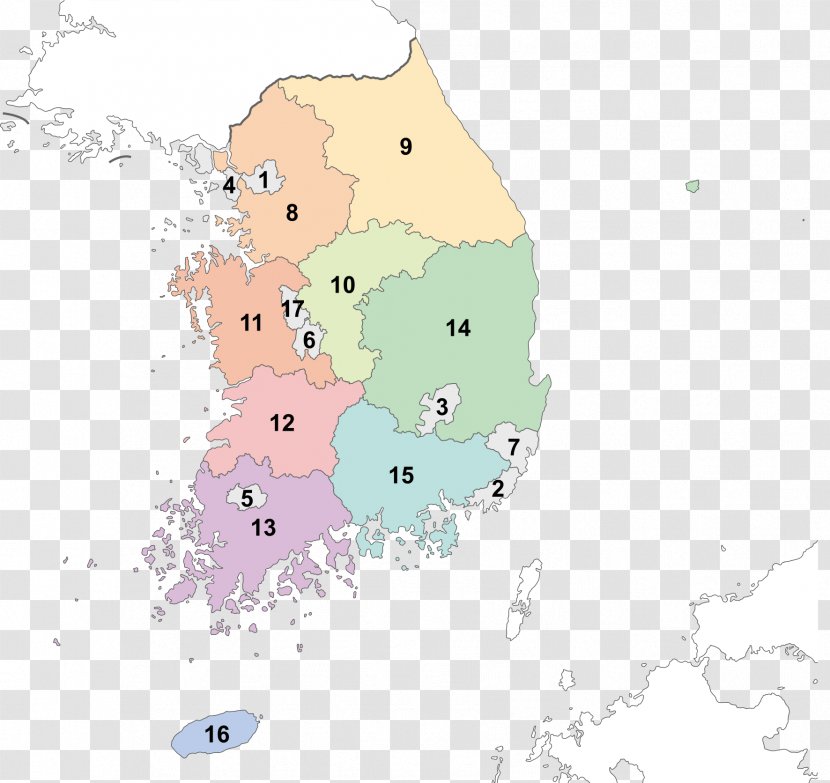 North Korea Jeolla Province Gyeonggi Gyeongsang South - Provinces Of Transparent PNG