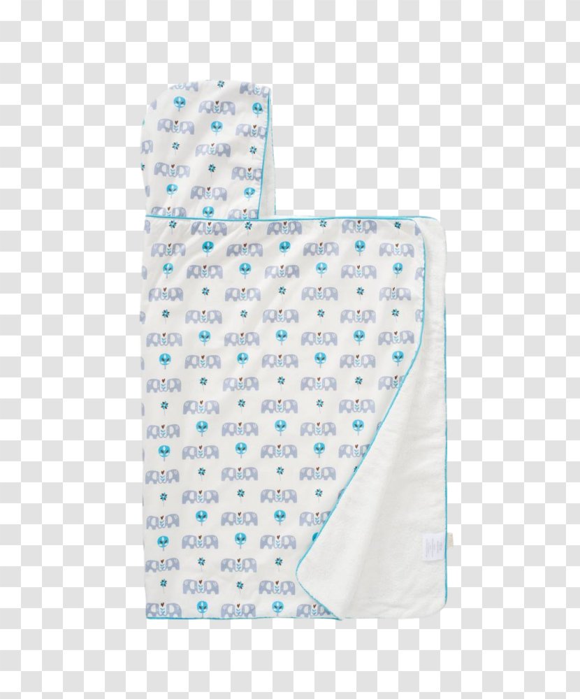 Towel Blue Cotton Textile Child - Elephantidae Transparent PNG