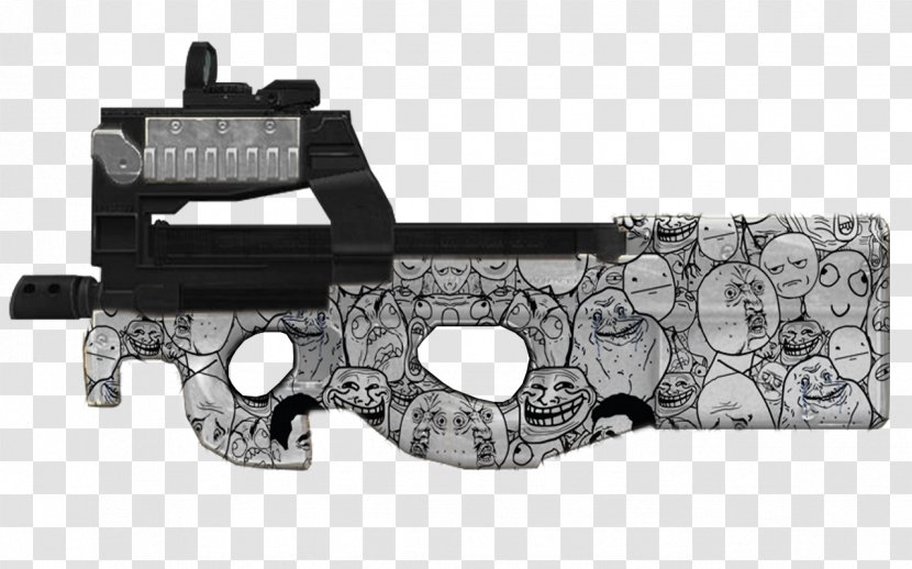 Point Blank Firearm FN P90 Weapon Gun - Cartoon Transparent PNG