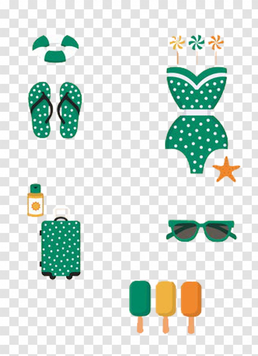 Slipper Flip-flops Sunglasses Beach - Tree - Sandals Swimsuit To The Transparent PNG
