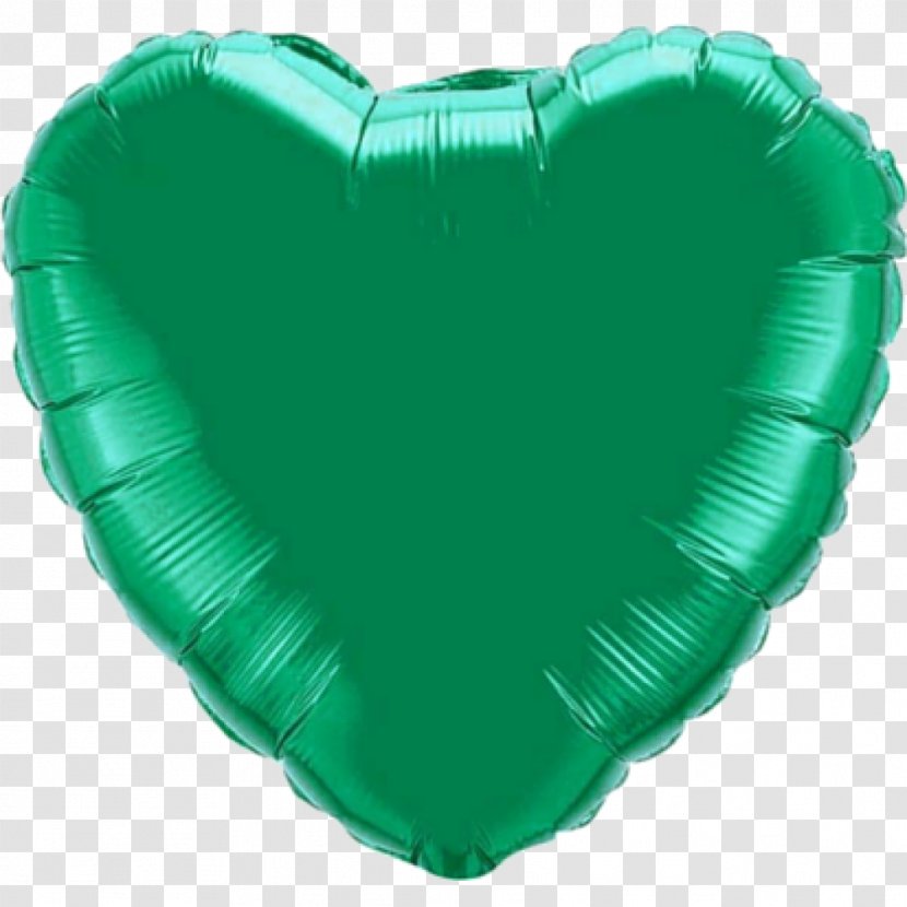 Balloon Party Heart Green Teal - Blue Transparent PNG
