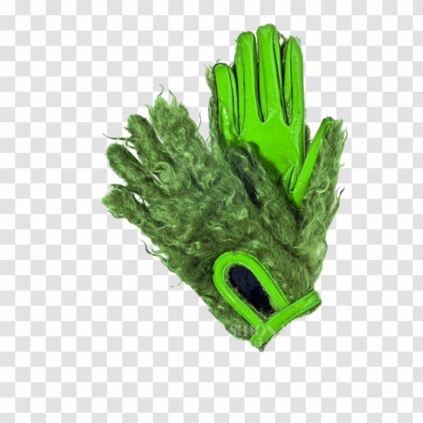 Slipper Winter Clothing Icon - Down Feather - Green Fluff Warm Gloves Transparent PNG