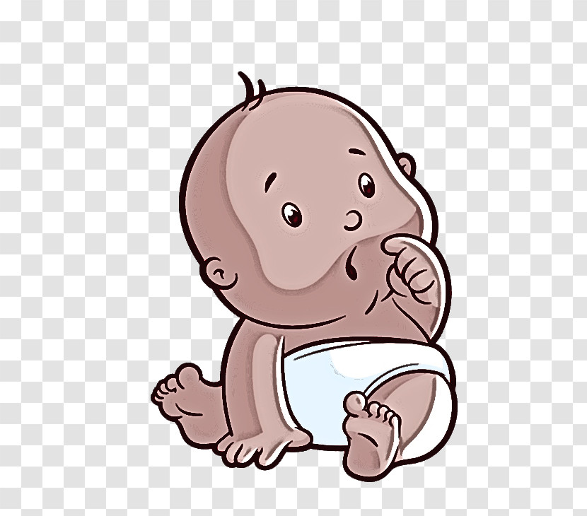 Cartoon Child Finger Baby Pleased Transparent PNG