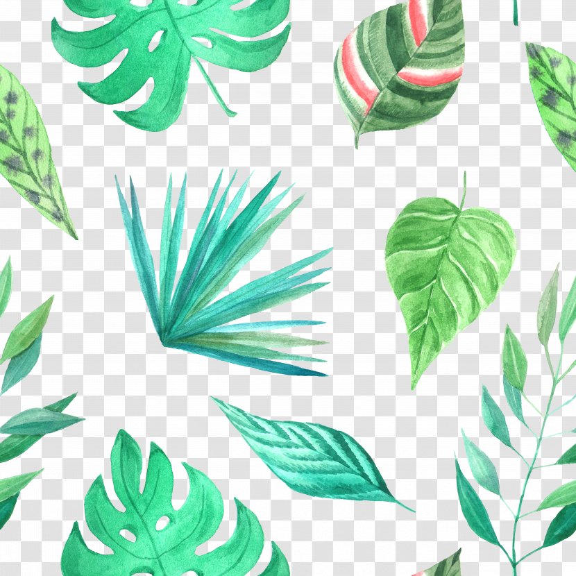 Watercolor Painting Leaf Art - Textile Transparent PNG