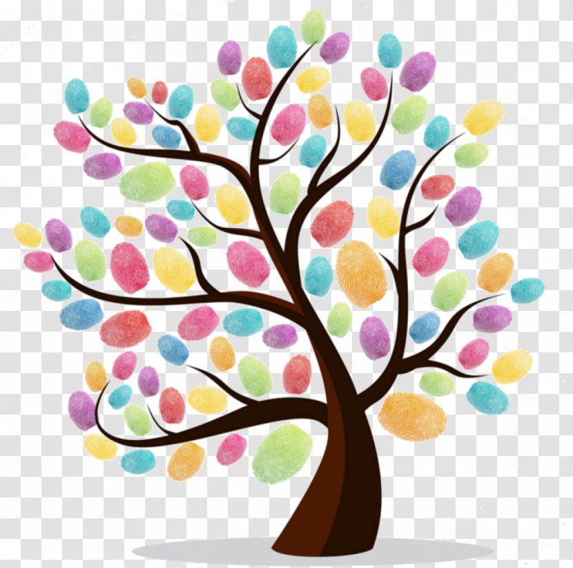 Fingerprint Tree Child Stock Photography - Flower Transparent PNG