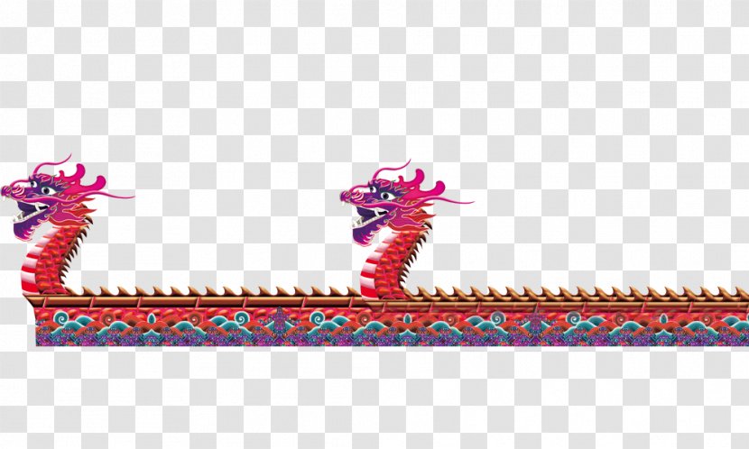 Zongzi Dragon Boat Festival Bateau-dragon - Pink - Tap Transparent PNG