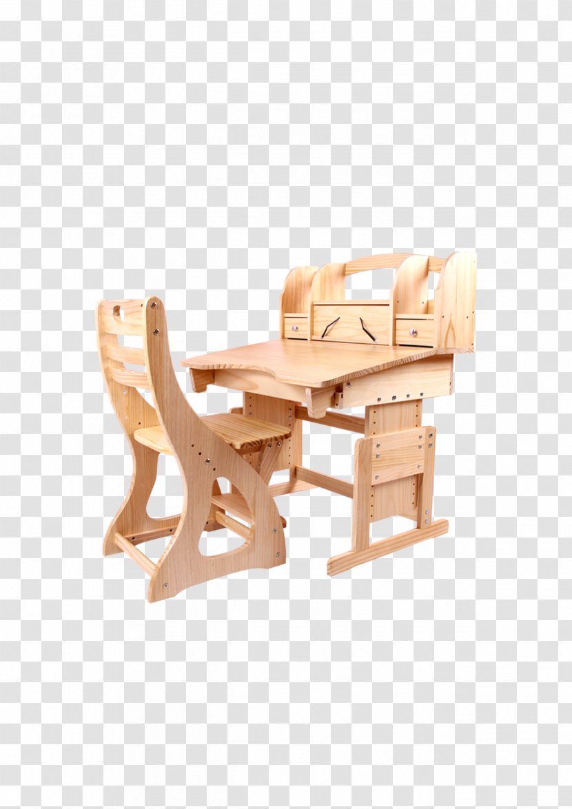Table Chair Study Learning - Estudio - Wooden Seat Transparent PNG