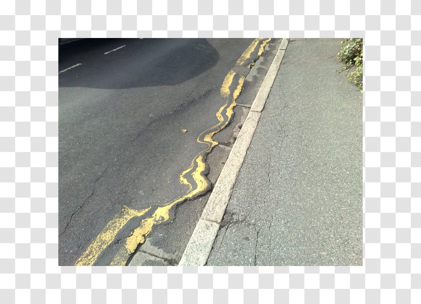 Asphalt Concrete Road Surface Curb - Yellow Transparent PNG