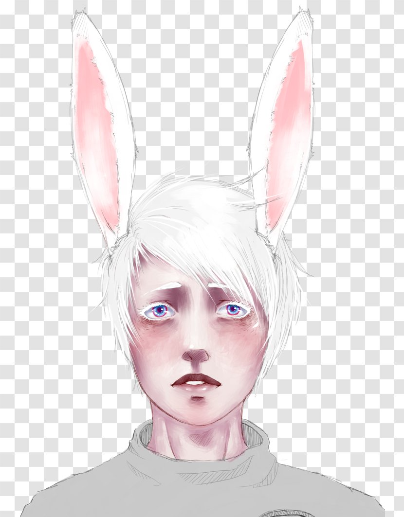Ear Drawing Eyebrow - Tree - Little White Rabbit Transparent PNG