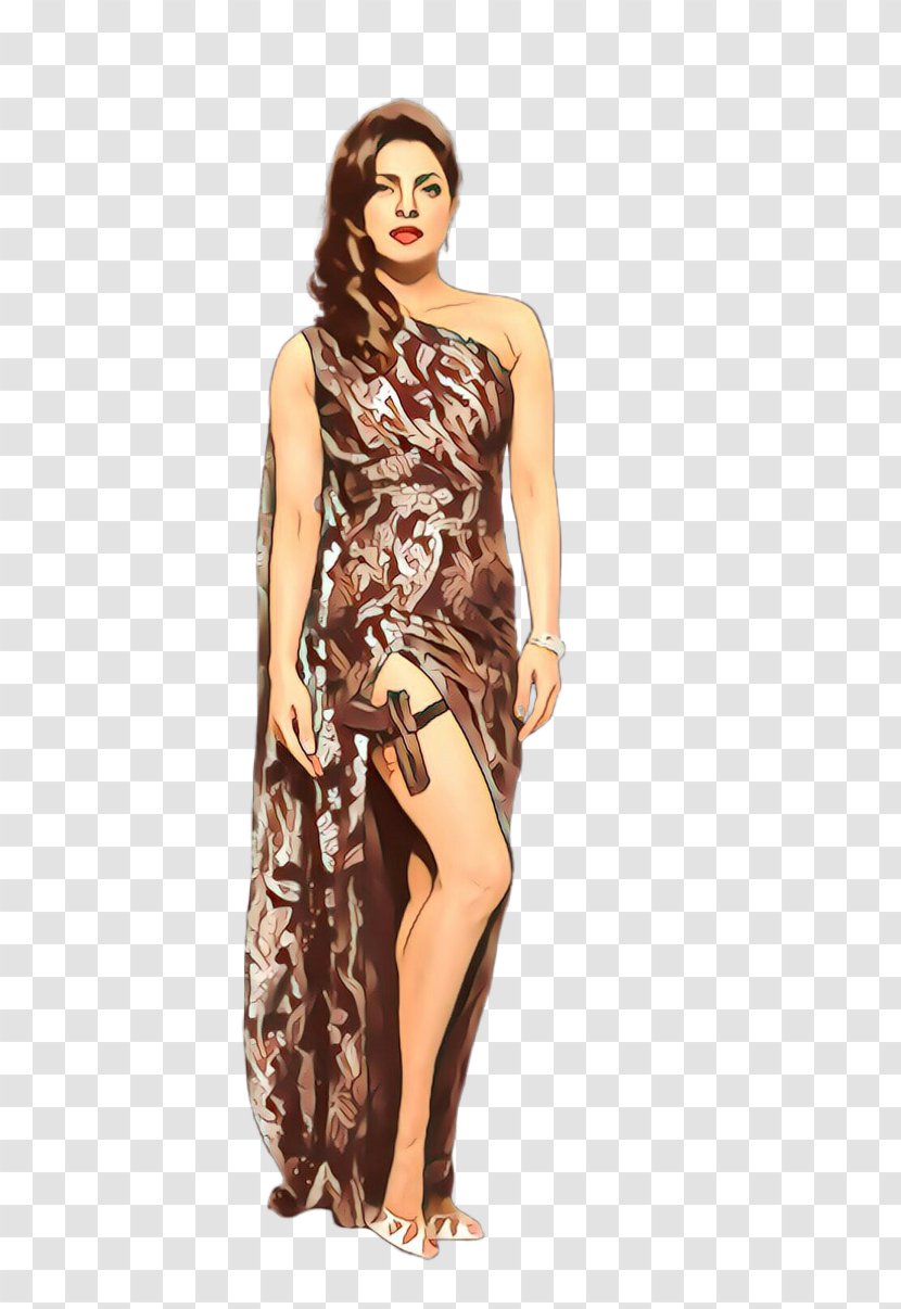 Clothing Fashion Model Dress Shoulder Brown - Neck Transparent PNG