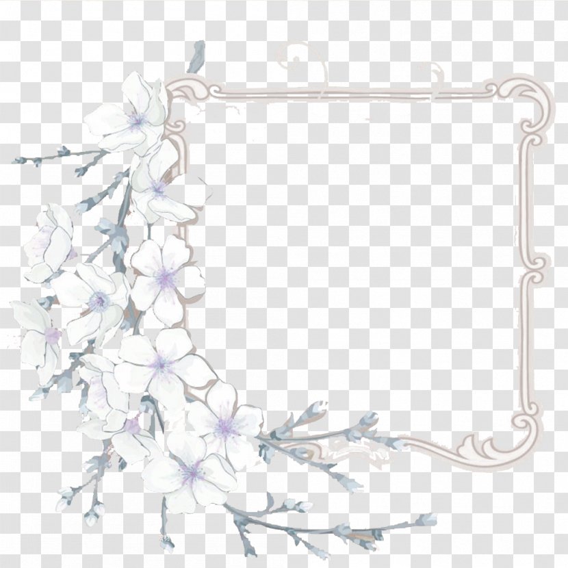 National Cherry Blossom Festival - Poster - Lavender Fancy Skeleton Frame Border Texture Transparent PNG