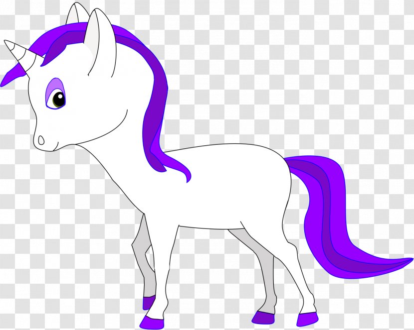 Horse Pony Mane Violet Unicorn - Animal Figure - Head Transparent PNG