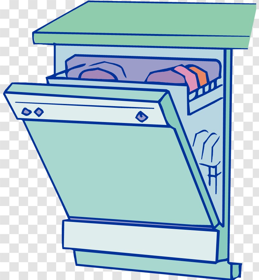 Dishwasher Tableware Cleaning Washing Machines Clip Art - Icon Vector Transparent PNG