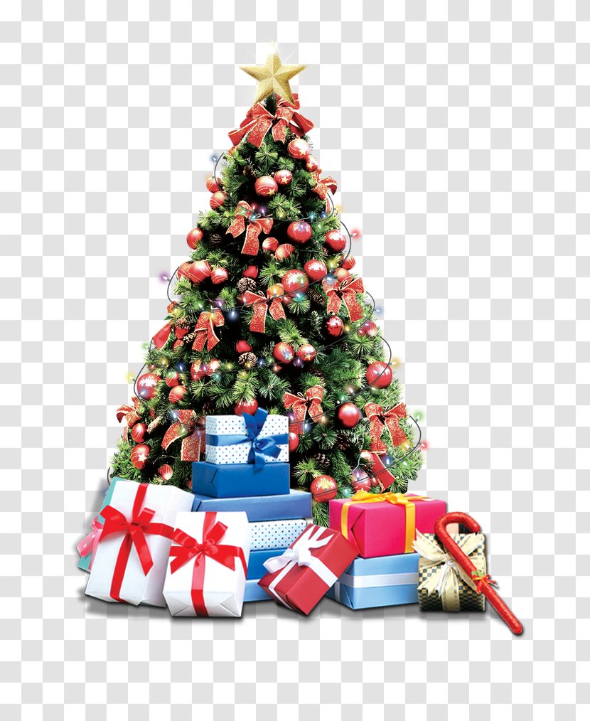 Christmas Tree Gift Download - Gifts Transparent PNG