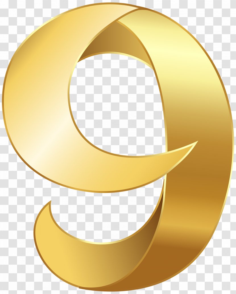 Number Clip Art - Material - Golden Nine Transparent Image Transparent PNG