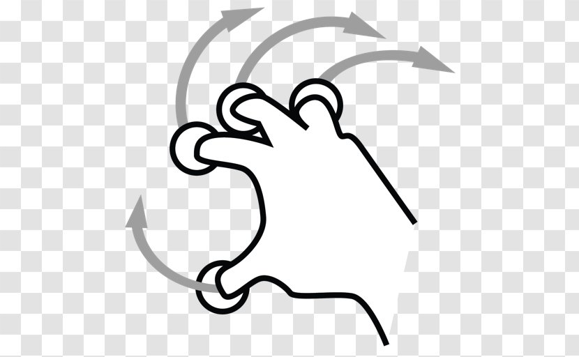 Gesture Clip Art - Monochrome - Finger Transparent PNG