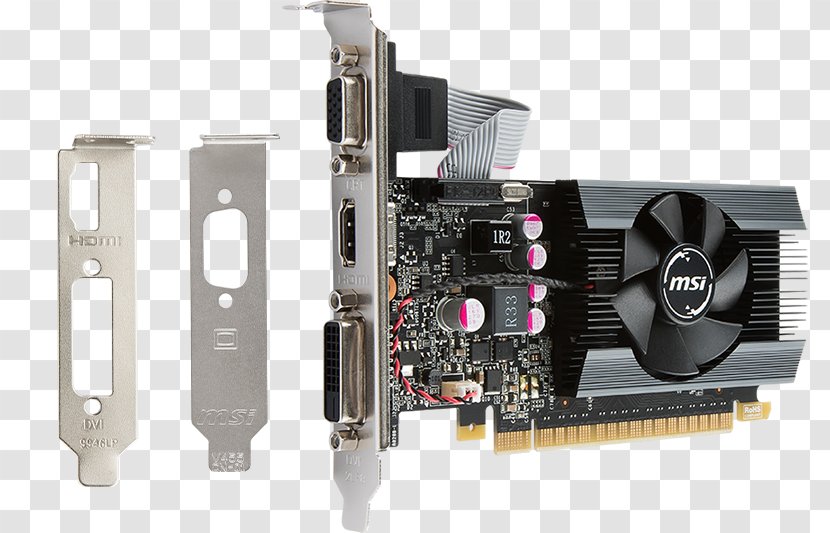 Graphics Cards & Video Adapters NVIDIA GeForce GT 710 GDDR5 SDRAM MSI 2GD5H-LP Card - Geforce - Computer Transparent PNG