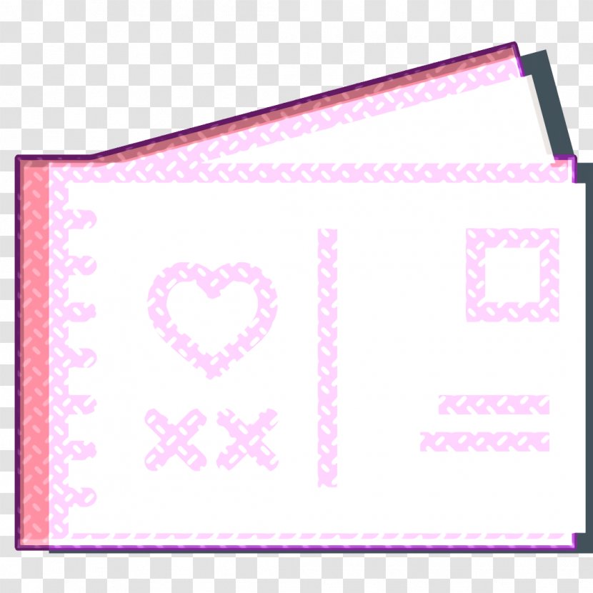 Postcard Icon - Rectangle - Magenta Transparent PNG