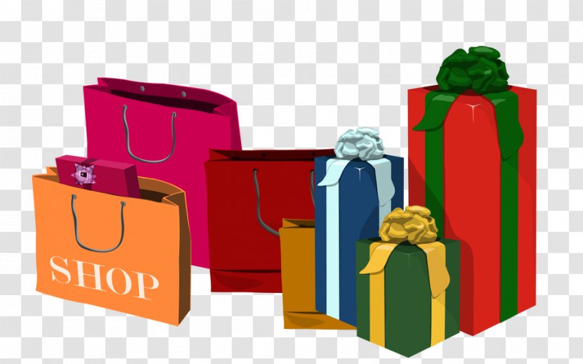 Shopping Bags & Trolleys Gift Christmas Clip Art - Box - Holiday Gifts Transparent PNG