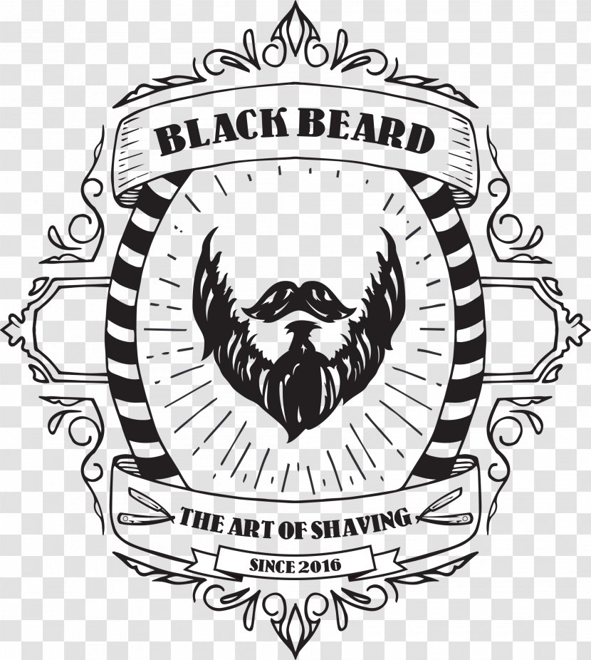 Barber Logo Master Roshi - Black And White - Design Transparent PNG